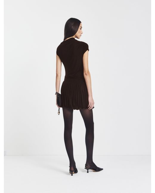 NINETY PERCENT White Bailey Mini Dress In Bitter Chocolate
