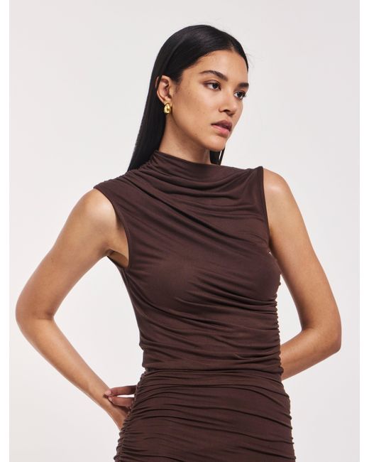 NINETY PERCENT Brown Lui Top In Bracken