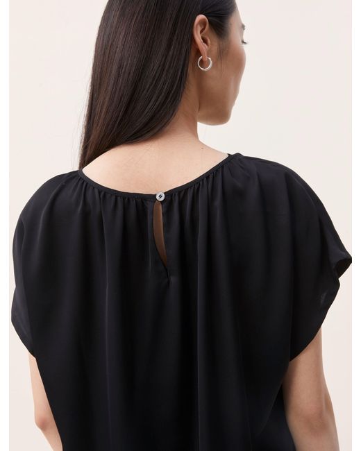 NINETY PERCENT Natural Amor Top In Obsidian