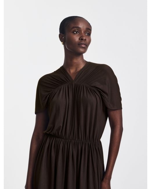 NINETY PERCENT Multicolor Bythos Reversible Dress In Bitter Chocolate