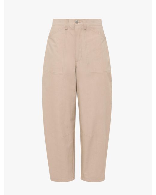 NINETY PERCENT Natural Mila Barrel Leg Cargo In Taupe