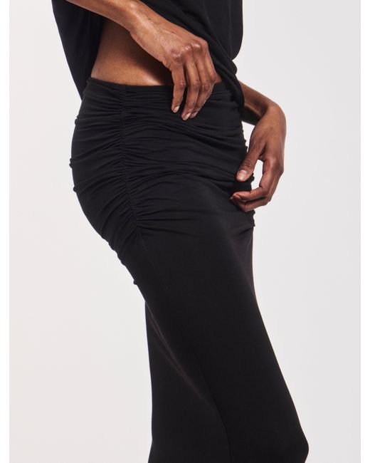 NINETY PERCENT Blue Leah Ruched Maxi Skirt In Black