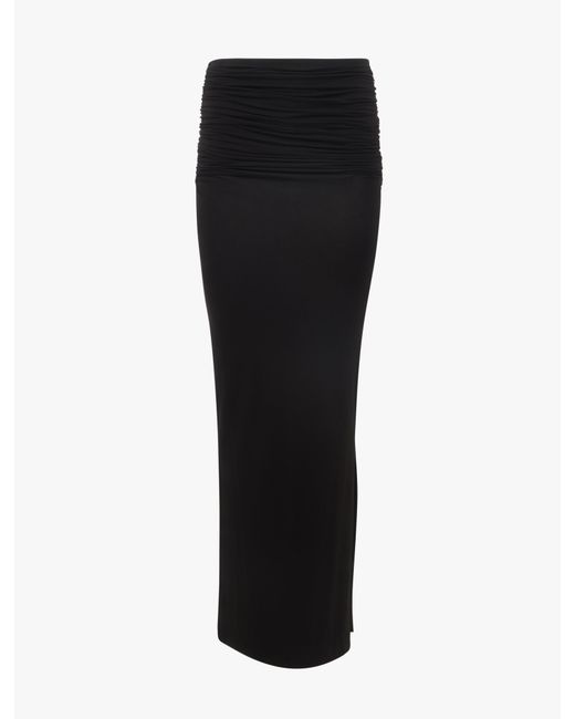 NINETY PERCENT Blue Leah Ruched Maxi Skirt In Black