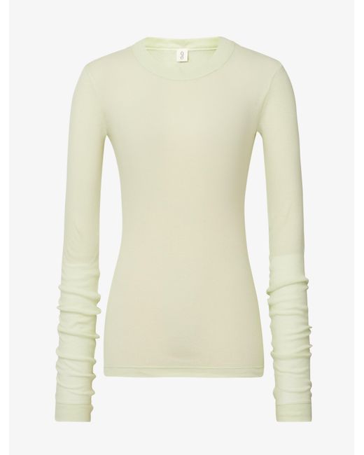 Ninetypercent White Anis Top In Lime