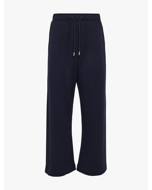 NINETY PERCENT Blue Straight Leg Sweatpant In Darkest Navy