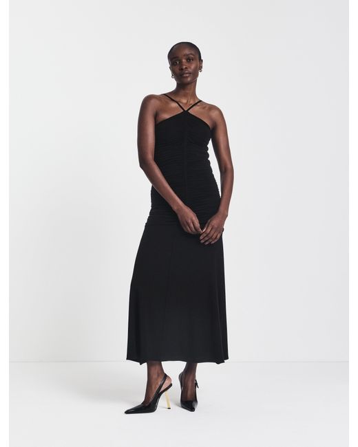 NINETY PERCENT White Ocarina Dress In Black