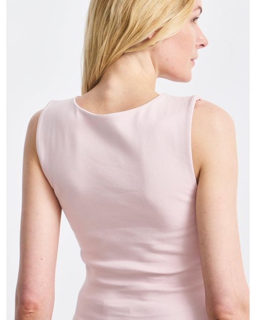 NINETY PERCENT White Maya Cropped Tank In Dusk Pink