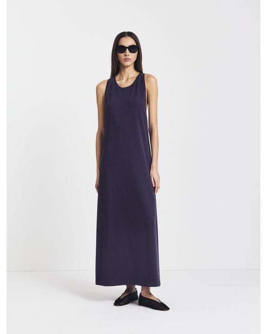 NINETY PERCENT Blue Siq Dress In Aubergine