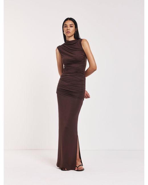 NINETY PERCENT Multicolor Leah Ruched Maxi Skirt In Bracken