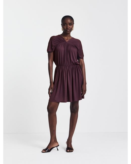 NINETY PERCENT Red Bythos Reversible Dress In Merlot