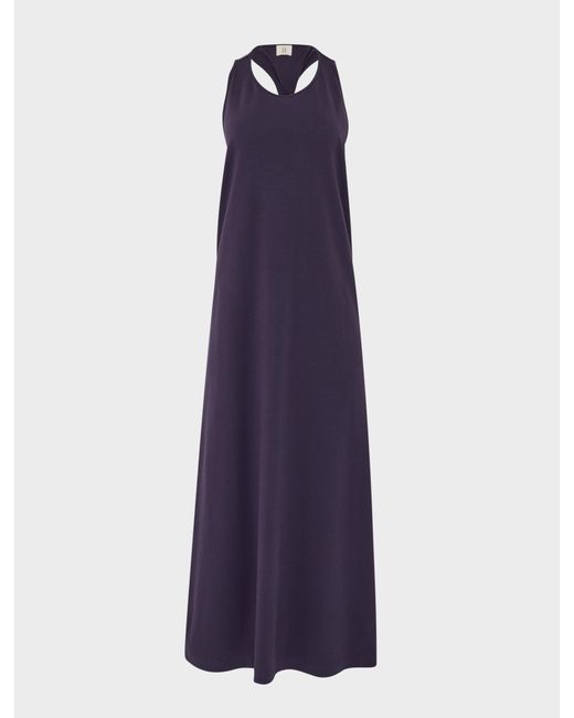 NINETY PERCENT Blue Siq Dress In Aubergine