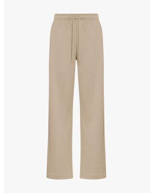 NINETY PERCENT Natural Straight Leg Sweatpant In Taupe