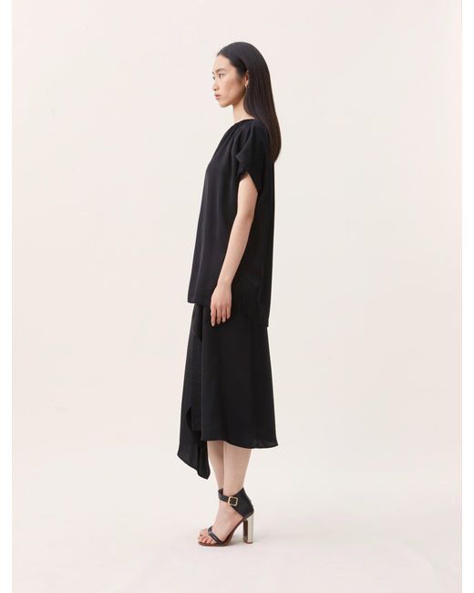 NINETY PERCENT Natural Amor Top In Obsidian