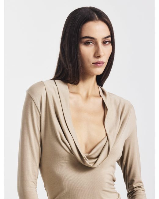 NINETY PERCENT Natural Anjea Reversible Top In Taupe