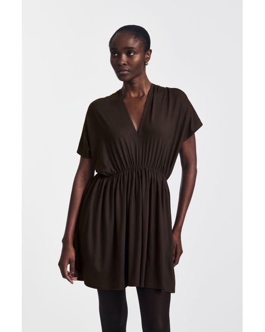 NINETY PERCENT Multicolor Bythos Reversible Dress In Bitter Chocolate