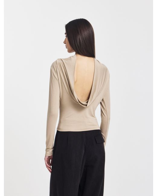 NINETY PERCENT Natural Anjea Reversible Top In Taupe