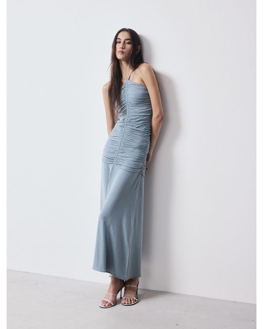 NINETY PERCENT Ocarina Dress In Powder Blue