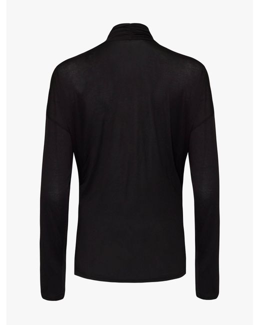 NINETY PERCENT Calix Draped Top In Black