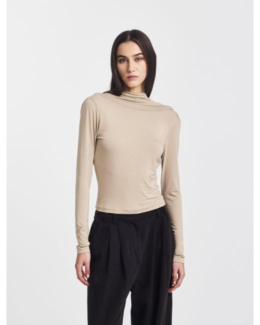 NINETY PERCENT Natural Anjea Reversible Top In Taupe