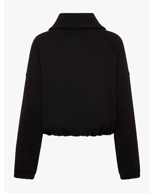 NINETY PERCENT Classic Half Zip Sweatshirt In Black