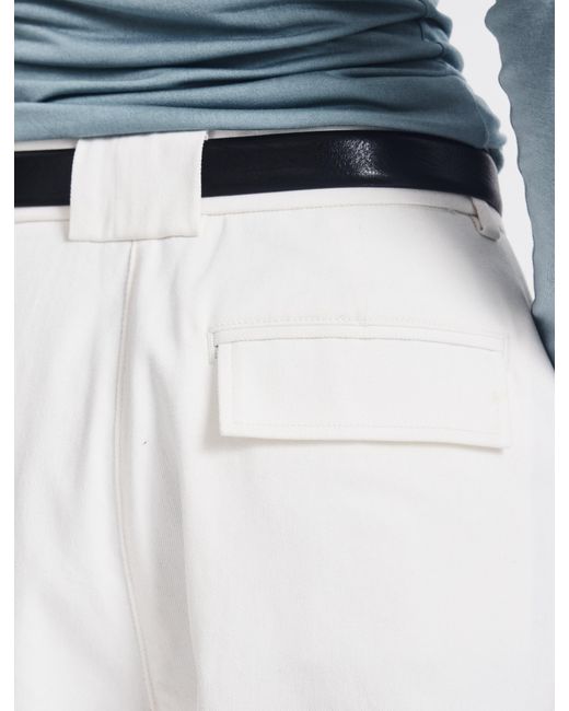 NINETY PERCENT Organic Cotton Denim Trousers In Off White