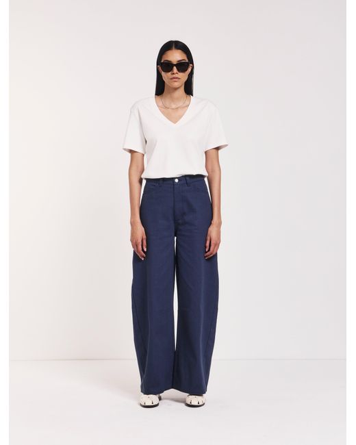 NINETY PERCENT Blue Sofia Barrel Leg Jean In Nightime