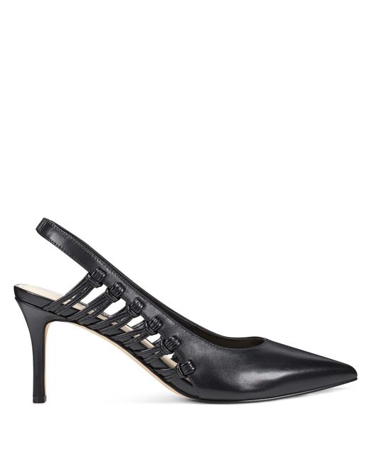 nine west black slingback heels
