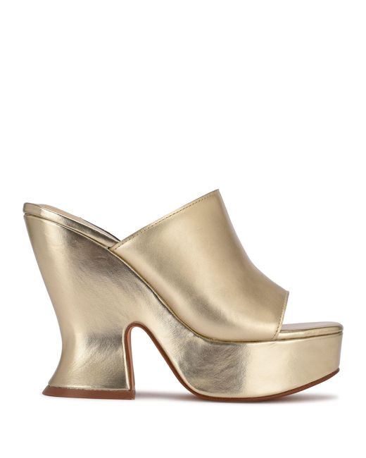 Nine West Flower Platform Slide Sandals - Lyst