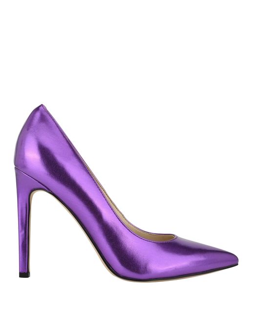 Nine West Tatiana Pointy Toe Pumps in Purple Metallic (Purple) - Lyst