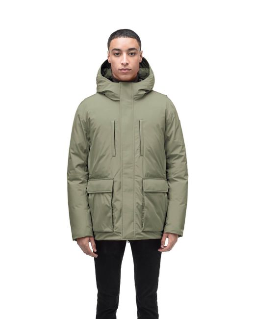 Nobis Green Geo Short Parka for men