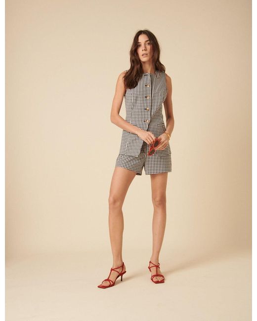 Nobody's Child Natural Harper Gingham Shorts