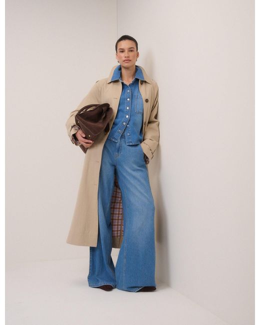 Nobody's Child Blue Mid Rise Wide Leg Jeans