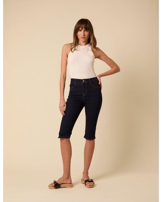 Nobody's Child Natural Dark Denim Capri Jeans