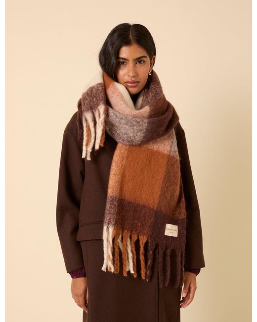 Nobody's Child Natural Check Scarf