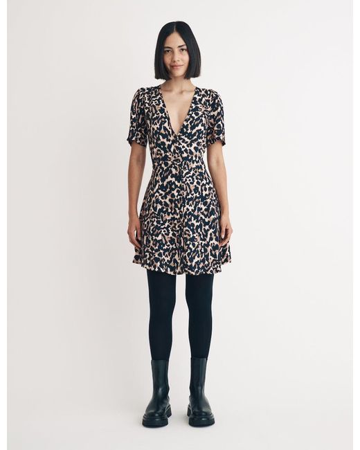 Nobody's Child White Leopard Print Ellen Mini Dress