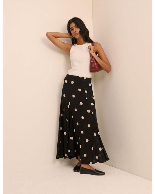 Nobody's Child Natural And Cream Polka Dot Selene Maxi Skirt