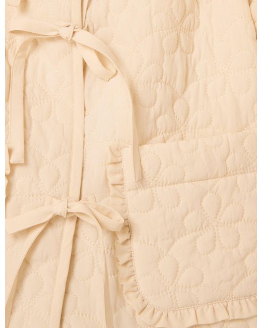 Nobody's Child Natural Tie-Front Quilted Jacket