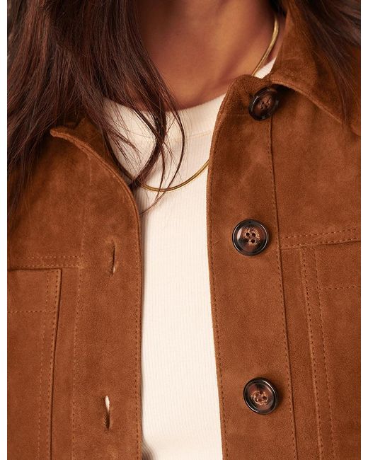 Nobody's Child Blue Suede Cropped Jacket