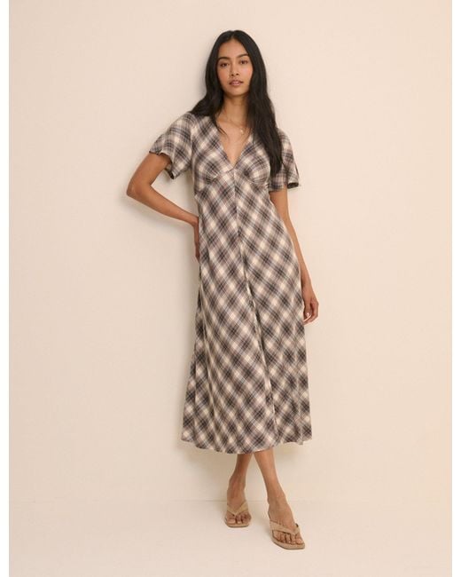 Nobody's Child Metallic Check Rowena Midi Dress