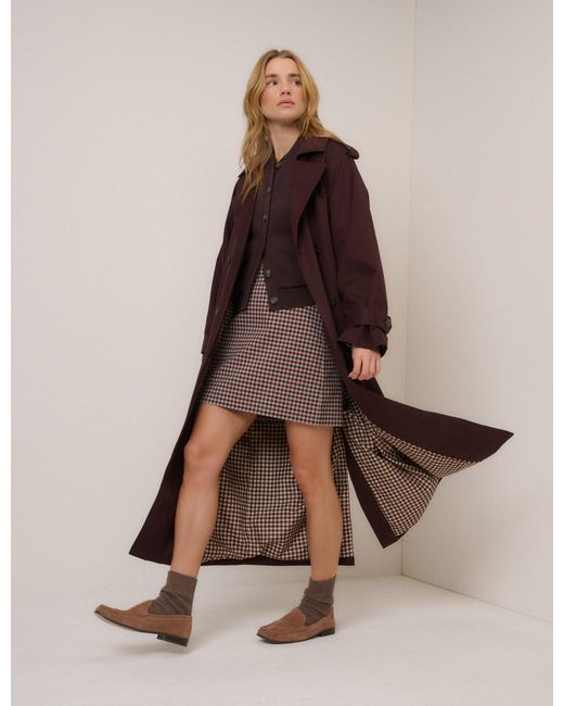 Nobody's Child Brown Double Breasted Trench Coat