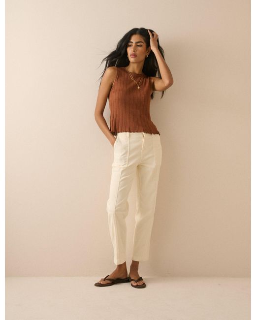 Nobody's Child Natural Denim Tapered Trousers