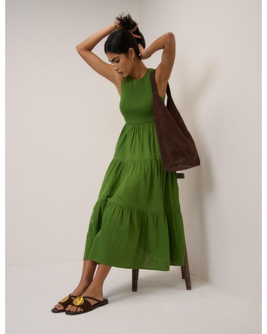 Nobody's Child Green Sleeveless Charlie Midi Dress