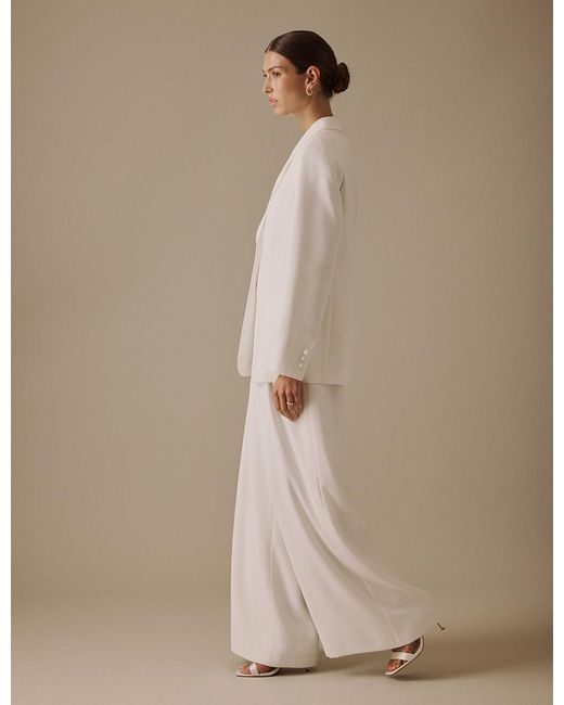 Nobody's Child Natural Wide Leg Viera Bridal Trousers