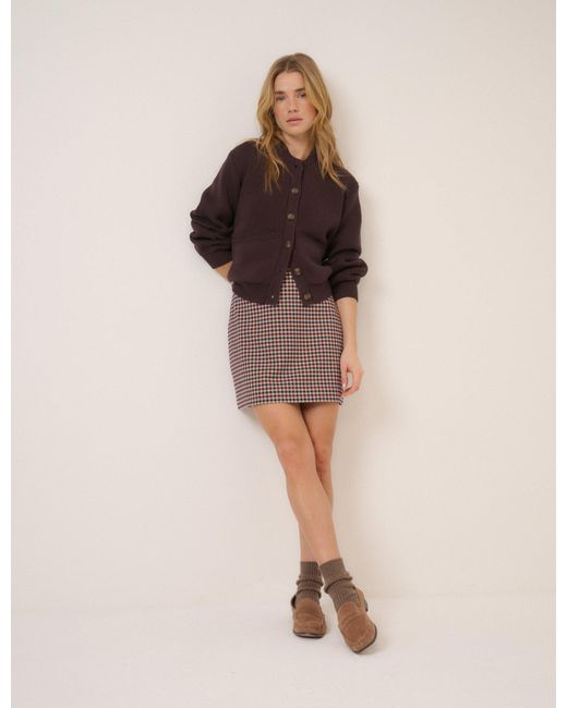 Nobody's Child Natural Check Mini Skirt
