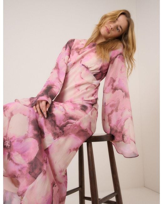 Nobody's Child Pink Floral Phoenix Maxi Dress