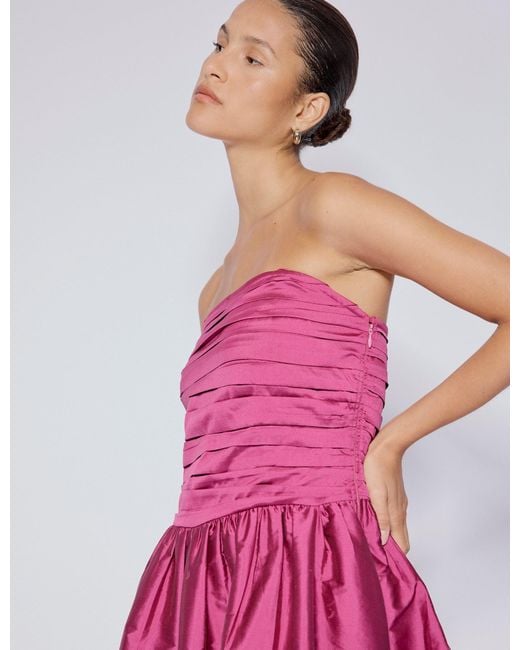 Nobody's Child Pink Satin Bandeau Felicity Midaxi Dress