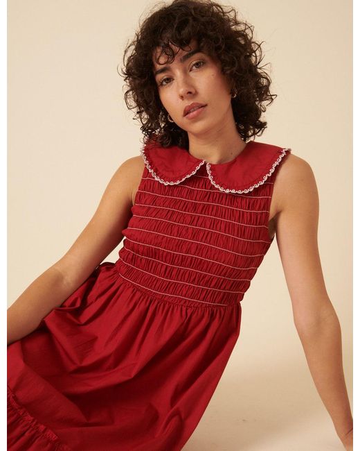 Nobody's Child Ruched Collar Tiered Teresa Midi Dress