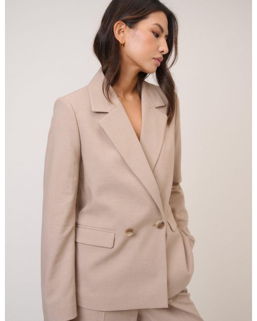 Nobody's Child Brown Double Breasted Blazer
