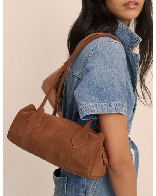 Nobody's Child Brown Suede Shoulder Bag