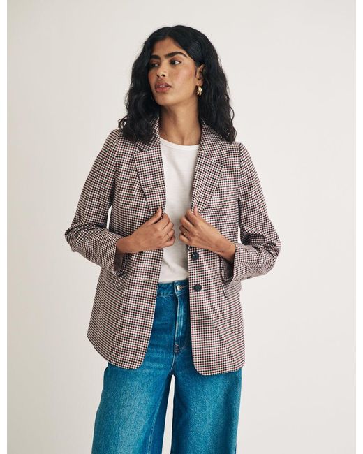 Nobody's Child Blue Heritage Check Blazer